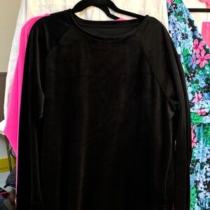 Lilly Pulitzer Blythe Velour Pullover Black size XXL N.W.T. Velour Sweatshirt